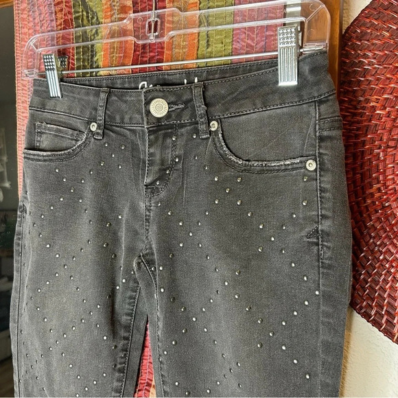 Aeropostale Faded Black Lola Jegging with metallic stud detail size 0 - Picture 2 of 5